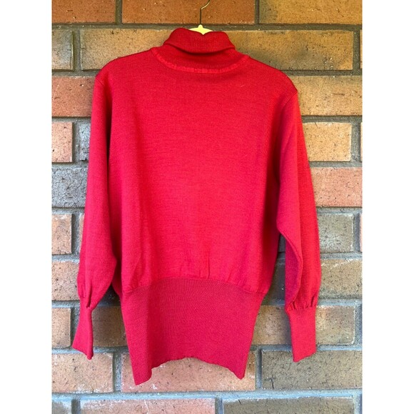 VTG Bogner Turtleneck Sweater 80's Ski Sporty Base Layer | Red | Womens Medium - Picture 2 of 16